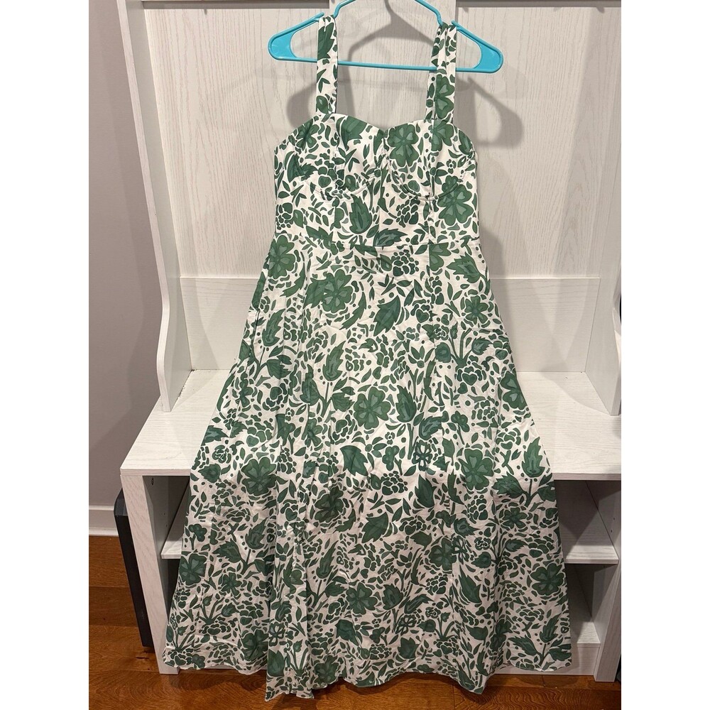 Vici size large green floral maxi dress NWOT